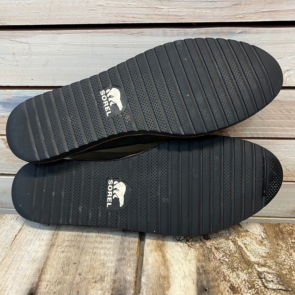Sorel Black Leather Ella Slip On Flats‎ Minimalist Comfort 10.5 NL3211-010 - Picture 5 of 7
